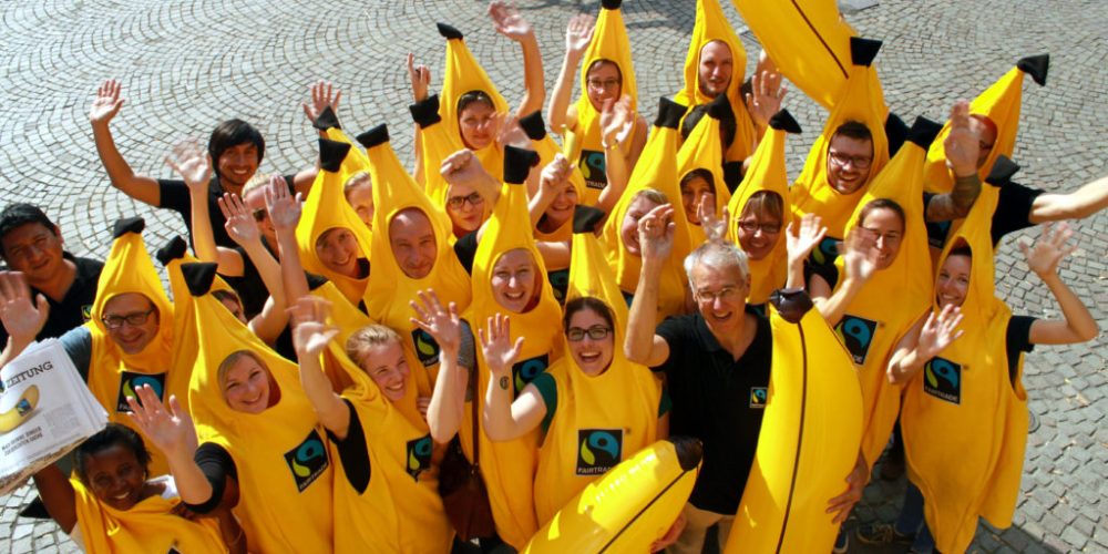 Critical-Mass-Bananas in der Kölner Innenstadt
