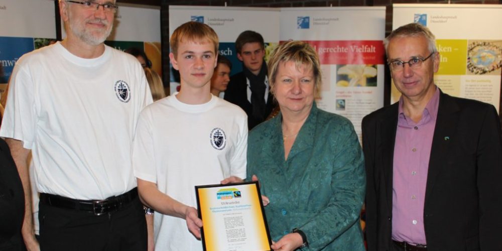 1. Fairtrade-School Deutschlands: Suitbertus-Gymnasium ausgezeichnet