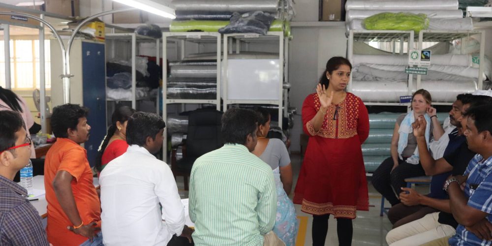 Textilprogramm in Tirupur: Schulungen für Arbeiterkomitees